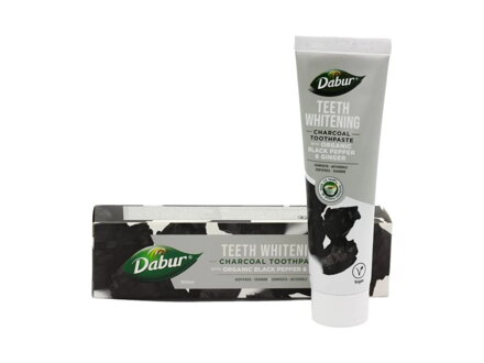 Zubná pasta bieliaca s Aktívnym uhlím, korením a zázvorom, 100 ml, Dabur