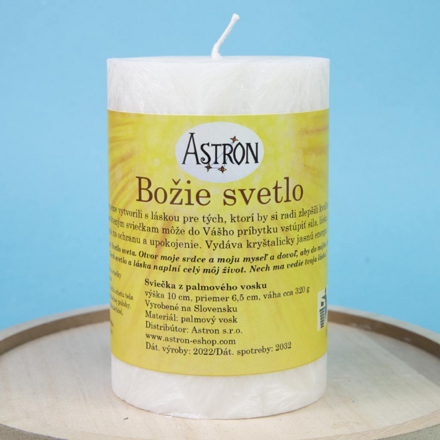 Božie svetlo – palmová sviečka 10 cm