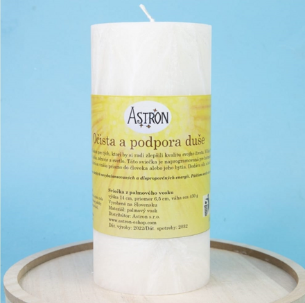 Sviečka na očistu a podporu duše - 14 cm