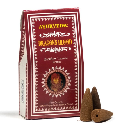 Vonné kužele pre tečúci dym Ayurvedic Dračia krv