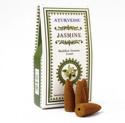 Vonné kužele pre tečúci dym Ayurvedic Jazmín