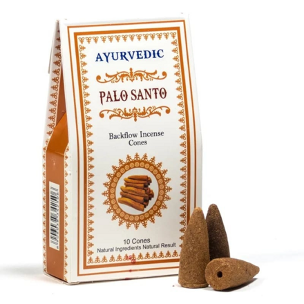 Vonné kužele pre tečúci dym Ayurvedic Palo Santo