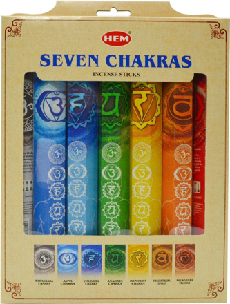 HEM - SEVEN CHAKRAS vonné tyčinky v darčekovom boxe