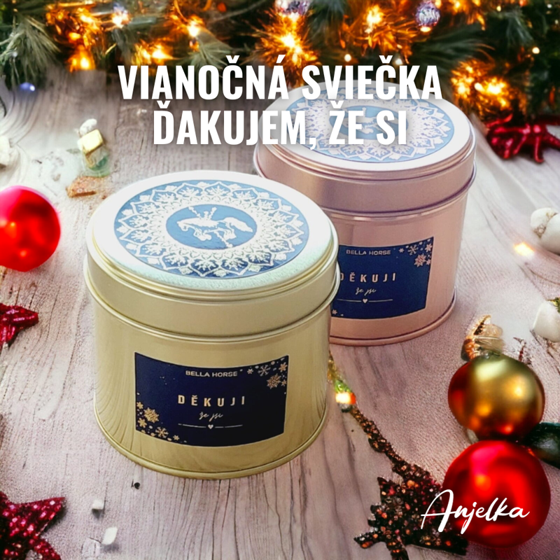 Vianočná sviečka Ďakujem, že si RoseGold - 250 ml