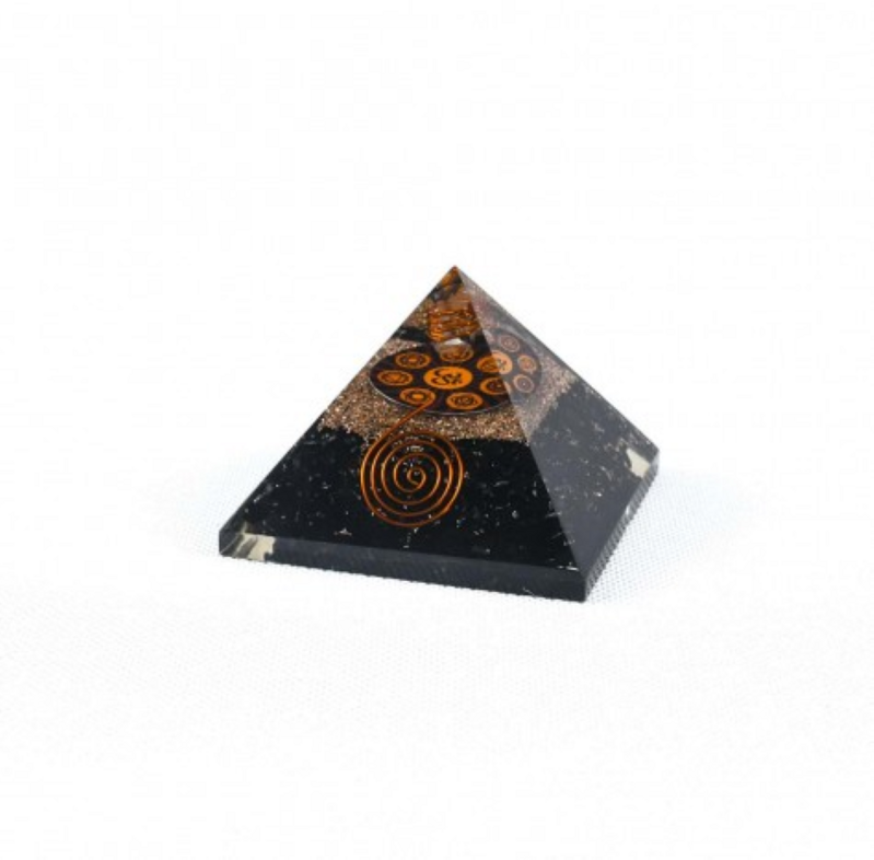 Orgonitová pyramída "ČIERNY TURMALÍN & ŠPIRÁLA" Orgonitová pyramída "ČIERNY TURMALÍN & ŠPIRÁLA"