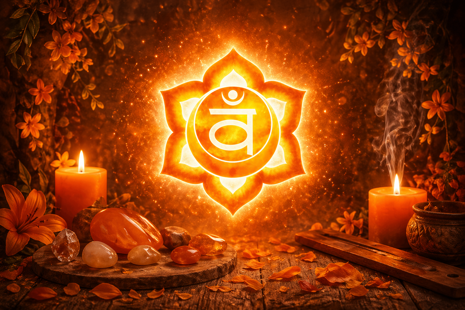 Sakrálna čakra (Svadhisthana) – význam, bloky a ako ju harmonizovať